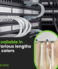 Cat6 Outdoor Flat Ethernet Cable 50 Foot White Direct Burial LLDPE Jacket Shielded FTP 10Gbps Ultra Fast Gaming Network Patch Cord RJ45 Snagless for Lag Free Internet installed setup view