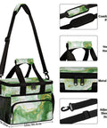 Green Insulated Picnic Backpack with Large Lunch Bag for Women and Men lit portable tote cooler, adjustable strap and zipper