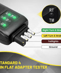 7 Pin Trailer Plug Tester And 4 Pin Trailer Tester With Dual Sided LED Indicators For Boat RV Truck Camper Wiring showing 4-pin flat adapter