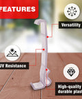 Top Notch Three Inch Valance Clips For Window Shades And Blinds With Slick Universal Bracket Setup Solid Grip Holder shown in clear plastic.