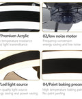 Modern Dimmable Ceiling Fan With Light And Remote Control, MuteLED Quiet, 6 Speeds, Reversible, details of fan materials