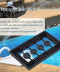 Pool Pump Pad Anti-Vibration Mount Base For Quiet Operation In Pools And Hot Tubs, Rubber Vibration Dampening Pad with pool view