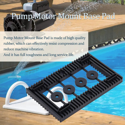 Pool Pump Pad Anti-Vibration Mount Base For Quiet Operation In Pools And Hot Tubs, Rubber Vibration Dampening Pad with pool view