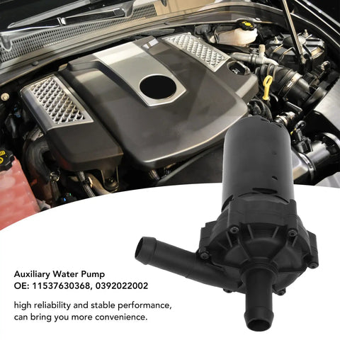 Heavy Duty Electric Auxiliary Water Pump Upgrade Engine Cooling Rig For Supercharger Intercooler Heat Dissipation Keep It Chill After Shutoff Direct Swap For Ford Svt Cobra 2003 2004 viewed from above in engine bay.