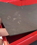 Close-up of non-slip drawer liner for Portable 14 Inch 2 Drawer Metal Tool Chest With Ball Bearing Drawer Slides Steel Tool Storage
