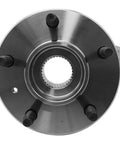 Front view of front wheel hub bearing assembly single unit for left or right OE-fit replacement with sensor-compatible connector