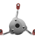 Built Tough Stainless Steel Smoke Transducer Disassembly Tool For Easy As Pie Sensor Swaps And Rock Solid Fire Safety Upkeep Featuring Corrosion Resistant Heads top view with red grips.
