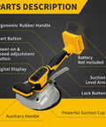 Cordless Tile Vibration Leveling Tool With 8 Speed Digital Display, Go To DeWalt 20V Battery Compatible, Portable Tile Vibrator parts