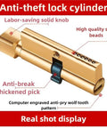 Anti-theft lock cylinder with solid knob and high quality solid beads