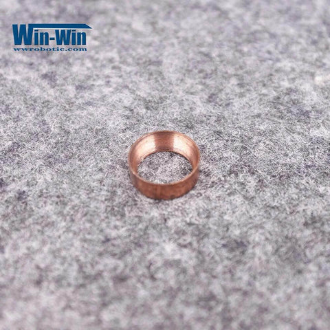 Copper valve cone seal hoop, small ring used in waterjet cutting machines; Win-Win logo in corner