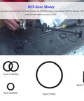 All In One O Ring Kit For Two Full Valve Rebuilds Fits Push Pull Slide Valves For Pool Equipment Compatible With Pentair PacFab Sta Rite Includes Cap Washer O Rings Piston Shaft O Rings Handle To Cap O Rings And Stainless Steel Handle Pins displayed with parts labeled by part numbers.