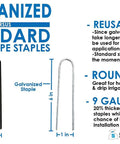 6 Inch Landscape Staples 9 Gauge Galvanized Steel Ground Cover Pins For Garden Fencing And Lawn Projects Heavy Duty Nails That Pierce Hard Soil Durable Anchors Trusted By Organic Farms Across The USA 200 Count comparison infographic
