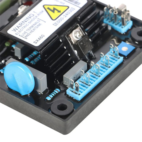 SX460 Automatic Voltage Regulator Replacement For Generators AVR showing components and connection points.