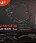 Heavy Duty Rear ABS Wheel Speed Sensor Pair Compatible With Ram 2500 3500 Crew Cab Pickup close-up view showing connectors and wiring.