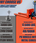 Ultra Heavy Duty Electric Pallet Jack Truck With Massive 17600 Lb Capacity Rock Solid Steel Frame And Lithium Battery Power For Warehouse Work, Making Moves A Breeze In Supermarkets And Manufacturing Plants Fast, featuring 17600 lbs payload.