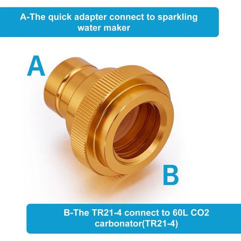 CO2 Soda Water Maker Quick Adapter For Terra Art GAIA DUO Sparkling Water Machines Easy Connect Original Blue CO2 Cylinder