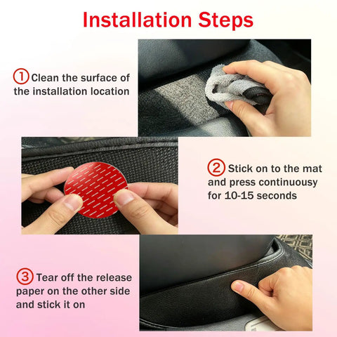 Installation steps for Heavy Duty 2 Inch Round Adhesive Hook And Loop Strips With Industrial Strength Sticky Back Fasteners.