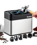 Automatic Portafilter Washer With Three Liter Tank Efficient Three Way Valve Rapid Drainage Fits 51 And 58 Millimeter Espresso Machines with cleaning attachments.