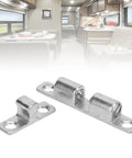 Rugged Marine Grade Stainless Boat Door Catch 60mm Ball Roller Polished Steel Rustproof heavy duty hardware in motorhome