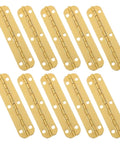 Heavy Duty Mini Piano Hinges 10 Pack For Wood Boxes Cabinets And Chest Lids Smooth Operation For Doors DIY Projects And Furniture Displays