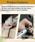 Ultimate Flex Shaft Kit For Rotary Tools 39 Inch S93 and S77 in use with rotary and grinding tools on wood and jewelry