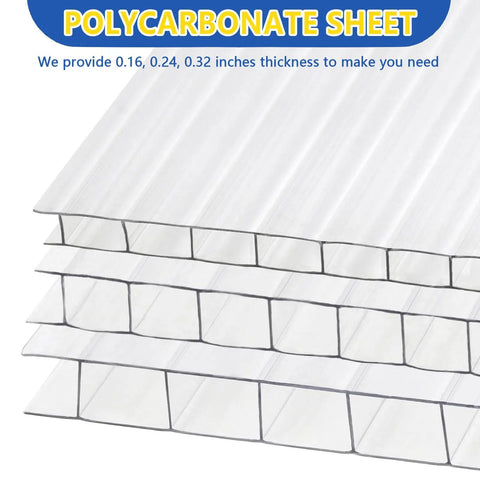 Twin Wall Clear Polycarbonate Panels For Greenhouse And Outdoor Garden Use 0.16 Inch Thick Sheets With 80 Percent Light Transmission The Go To Roof And Plant Stand Panels For Green Thumbs