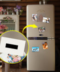 Photo magnets on fridge using Magnetic Tape Strips Roll With Adhesive Backing For Lightweight DIY Projects And Fridge Or Whiteboard Organization Flexible Sticky Magnet Tape Easy Install Ten Feet Long Half Inch Wide Six Hundredths Of An Inch Thick