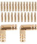 Premium 30 Pcs Brass Hidden Cylinder Hinges Mini Barrel Hinges 20x4mm for Jewelry Box Concealed Invisible Hinge