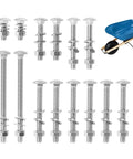 Heavy Duty 14 Piece 304 Stainless Steel Wheelbarrow Bolts And Nut Kit With Carriage Bolts Five Sixteen Inch Replacement Hardware