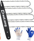 Go To 16 Inch Chainsaw Bar And Chain Kit With Three Eighths LP Pitch And Gauge Point Zero Five Zero Drive Links Fifty Five Fits MS170 MS180C And More Models Complete Saw Chain Kit Includes Four Chains One Bar One File And Gloves