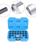 22-Piece Wheel Locking Nut Key Kit Remover Set For BMW F-Series With Extended Rod And Ergonomic Handle To Snatch Stolen Lug Nuts Easily Without Breaking A Sweat, blue case