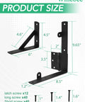 Anti Sag Gate Kit Two Pack Heavy Duty Fence Gate Hardware For Durable Wood And Metal Gates, Steel Construction, Rust Proof Design, Supports Up To 120 Lbs Per Gate, Easy Install And Long Lasting Performance, product size diagram