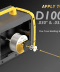 Gasless Flux Core MIG Welder 3 In 1 With MIG Stick And Lift TIG Capabilities 110V DC Inverter LCD Display wire compartment