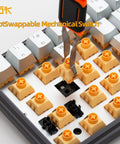 Hot swappable switch being removed from Compact 60 Percent Wired Mechanical Keyboard With Full Metal Chassis And Hot Swappable Red Switches Providing Customizable Rgb Lighting For Pc Gamers Wanting A Straight Durable Rig Upgrade That Is Totally Dialed In.