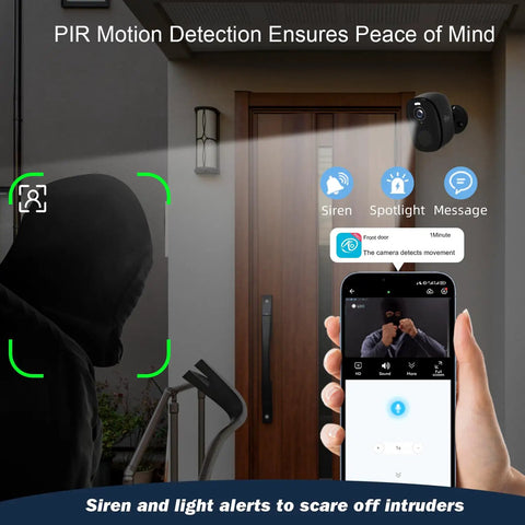 4 Pack 5G And 2 4G Wireless Security Cameras Outdoor Indoor Battery Powered 2K AI Motion Detection mounted by front door