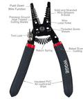 7 Inch Pro Grade Wire Stripper And Cutter For 10-20 AWG Solid And 0.8-2.6mm Stranded Wire, Built In Screw Shearer For 8-32 And 10-32