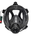 Front view of a Full Face Industrial Gas Mask with 40mm NATO Filter Compatibility and Advanced Valve Design, showcasing the mask's build.