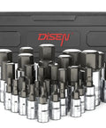 Tough As Nails Heavy Duty 32 Piece Hex Bit Socket Set With S2 Alloy Steel And Heat Treated Chrome Vanadium on display.