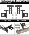 Installation instructions for Ridiculously Sturdy Universal Headboard Brackets For Metal Bed Frame With Adjustable Footboard Extension Kit.
