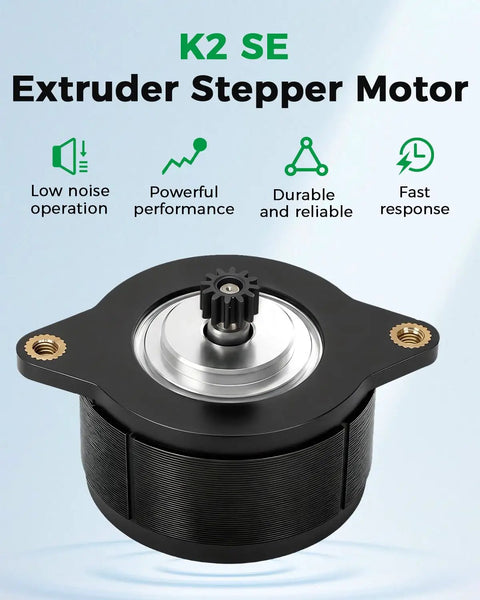 K2 SE Extruder Stepper Motor Replacement for 3D Printer, 36-20_E Axis, high torque drive, close-up of 12-tooth gear and motor design