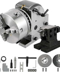 6 Inch Rotary Table for Milling Machines Workhorse for Your Shop with Rotational Axis CNC Router Ready, 3 Jaw Chuck Dividing Head