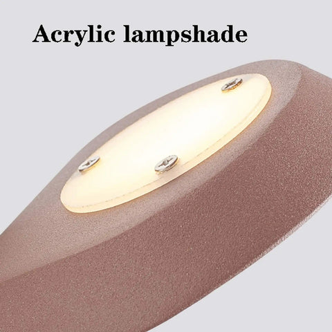 Slick Modern LED Wall Sconce For Living Room And Bedroom Featuring Solid Iron Frame With Smooth Acrylic Shade No Hassle Wall Mount Setup For Chill Ambient Lighting And A Total Room Vibe Upgrade Bronze Large close-up of smooth acrylic lampshade.
