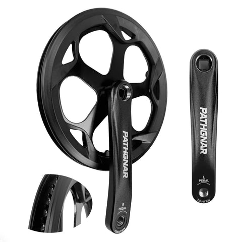 48T Mountain Bike Crankset With 170mm Arm 130BCD Square Taper Cranks For Single Speed And E Bikes Tough As Nails Aluminum Build