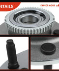 Close-up of Beefed-Up Front Wheel Bearing And Hub Assembly With ABS Ring For Dodge Ram 1500 2000 2001 5-Lug RWD 2-Pack