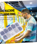 200 Piece Retaining Ring And Washer Kit For Mechanical Projects And Electronics Durable Rust Resistant Circlips And Open Rings Easy Install Hardware For Game Consoles Machinery And DIY Repairs, product box displayed in front of arcade game machine