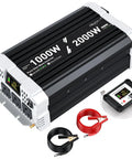 Legit 1000 Watt Pure Sine Wave Inverter Converts 12V DC To 120V AC Without The Headache with LCD remote and cables.