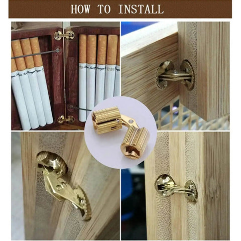 Installation guide for Barrel Hinges For Cabinets And Boxes Concealed Invisible Hinges Brass Finish 8-12mm For Furniture Hardware