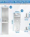 Granite Countertop Dishwasher Mounting Kit Two Sets With Granite Grabbers And Screws For Under Counter Install dimensions