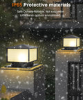 Dope Outdoor Column Lights With Mount Base For Front Yard And Garden Porch Aluminum Housing Post Lights With Tempered Glass Weatherproof IP65