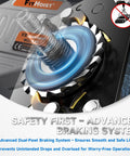 Close-up of advanced braking system on Beefy Mini Lever Hoist 1/2 Ton Come Along With 10 Ft Lift Aluminum Alloy Chain Hoist G80